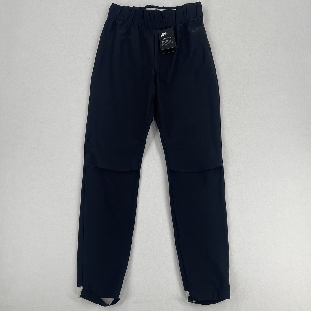 Nike Tech Pack Pants Womens M Black Woven Leggings Athletic Slim Fit Stretch NWT